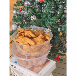 🐣หนังไก่ทอดกรอบ​ปรุงรส มีหลายรสชาติให้เลือก (ชิ้นใหญ่เต็มคำ)