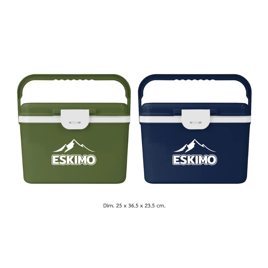ESKIMO COOLER กระติกน้ำพลาสติก 9 ลิตร เก็บความเย็น 12 ชั่วโมง ถังน้ำแข็ง ทรงเหลี่ยม KC900 thumbnail 4