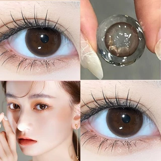【1คู่ลด฿3, 2คู่ลด฿10】[-1.00-600]✨Midroo【FDA approved❗】รุ่นธรรมชาติขายดี เลนส์มินิแฟชั่น เหมาะกับหน้าสด Brown/Grey-14.0MM