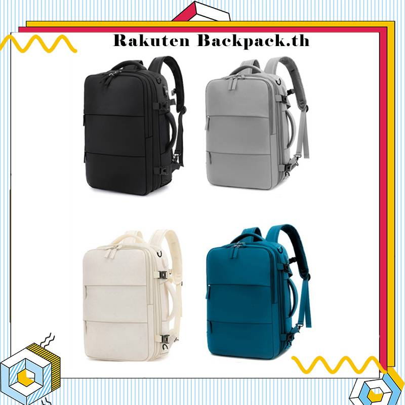 💼กระเป๋าเป้เดินทางเรียบง่าย กระเป๋าสะพายหลังสำหรับผู้ชายและผู้หญิงแบบเบา ความจุใหญ่ หลายฟังก์ชั่น