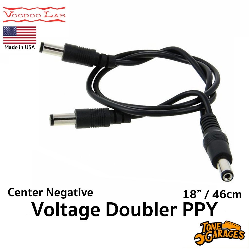 Voodoo Lab Voltage Doubler Cable PPY Center Negative 18V / 24V สายไฟ เอฟเฟคกีต้าร์ made in USA