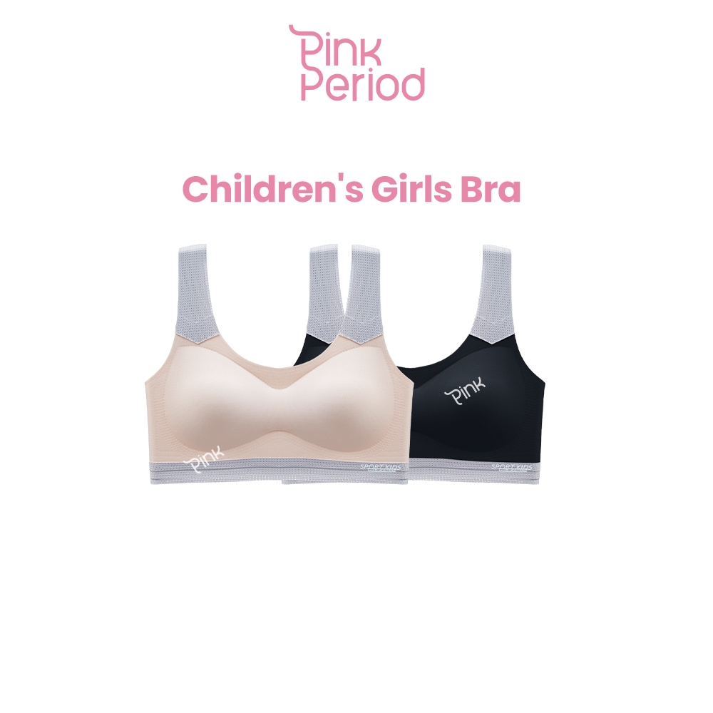 Pink Period KIDS BRA เด็กผู้หญิง เสื้อกล้ามเด็ก แบบสวม ผ้าไอซ์ซิลค์ ใส่สบาย สบาย ระบายอากาศดี 8-15ปี