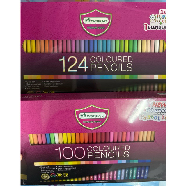สีไม้master art 100,124 สี มาสเตอร์อาต Coloured pencils