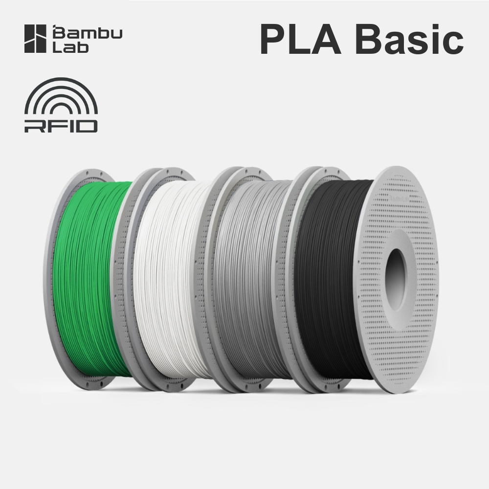 ( ส่งด่วน ) ( เส้นพร้อมแกน) Bambu Lab เส้นพลาสติก PLA Basic Filament ขนาด 1 กก.