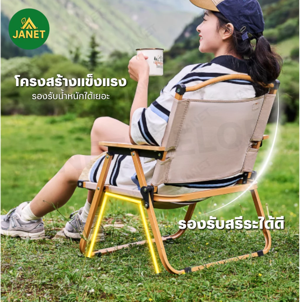 TOP SUN เก้าอี้แคมป์ปิ้ง Kermit Chair เก้าอี้พับ เก้าอี้สนาม thumbnail 8