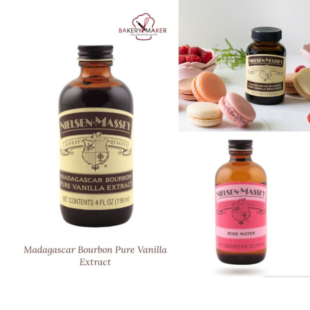 Nielsen-Massey Madagascar Bourbon Pure Vanilla Extract 2 Oz / Bean Paste / Rose water