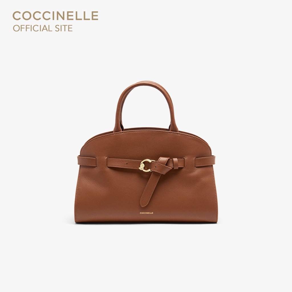 COCCINELLE กระเป๋าถือผู้หญิง รุ่น SABINE HANDBAG 180401 สี COGNAC