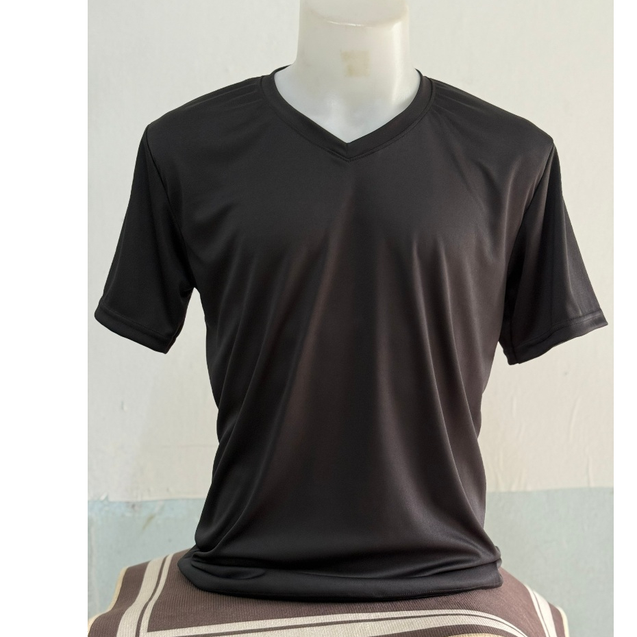เสื้อแขนสั้น คอวี ผ้าไมโคร หนา 145แกรม ไซส์ m l xl 2xl