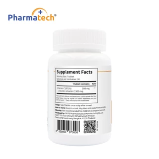 [แพ็ค 3 ขวด] วิตามินซี 300 มก. ฟาร์มาเทค Vitamin C 300 mg. Pharmatech วิตามินซี วิตซี VitC Vitamin C วิตามินซี30