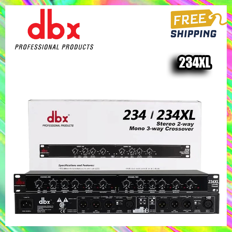 DBX 234XL เอ็กแอล ครอสโอเวอร์, 50 60เฮิรตซ์ โมโน 4 ทาง อีควอไลเซอร์เสียงสําหรับการแสดงบนเวทีกลางแจ้ง