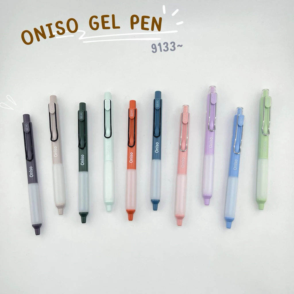 Oniso ปากกาเจล 9133 หมึกน้ำเงิน ขนาด 0.5 มม. หมึกแห้งเร็ว เปลี่ยนไส้ได้ สีเข้ม โอนิโซ ปากกาโอนิโซะ