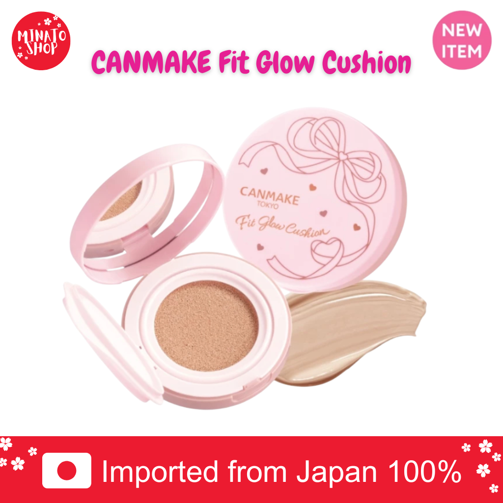 [แท้🇯🇵/ส่งด่วน⚡] CANMAKE Fit Glow Cushion คุชชั่นเนื้อบางเบา เผยผิวฉ่ำใสแบบผิวโมจิ ปกป้องผิวจากแสงแดดด้วย SPF50+ PA+++
