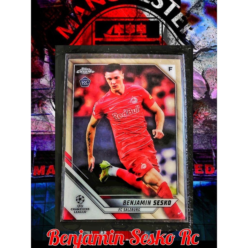 Benjamin Sesko Rc 2021 Topps Chrome UEFA Champions League ลิขสิทธิ์แท้
