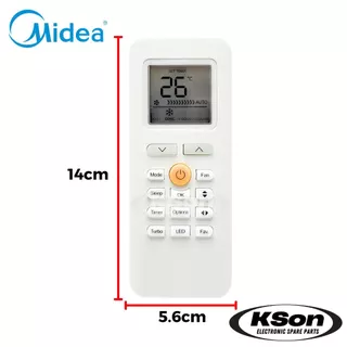 รีโมทแอร์ มีเดีย อะไหล่แอร์ Midea Air Conditioner Remote Control รุ่น RG70C/BGEF