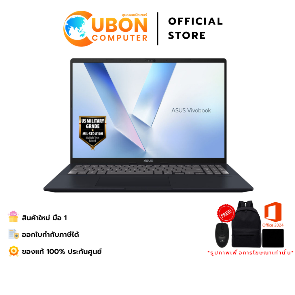 ASUS Vivobook 16 R1607QA-MB079WA/Copilot+PC/NOTEBOOK(โน้ตบุ๊ค)/Snapdragon® X/NPU 45 TOPS/16GB/512GB/