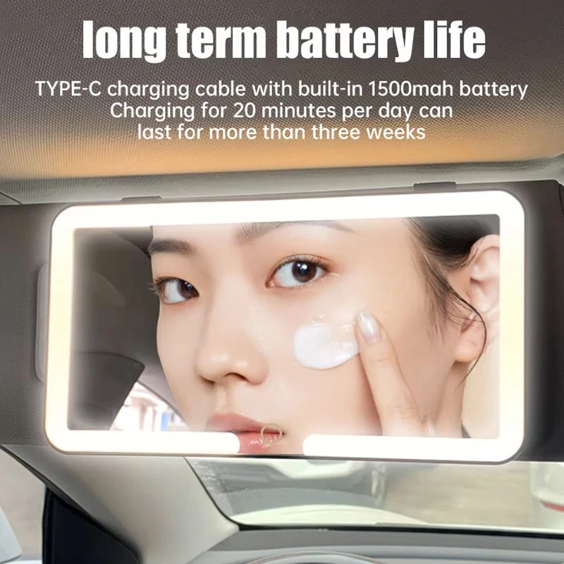 กระจกแต่งหน้า LED ติดรถยนต์ ปรับได้ 3 ระดับ thumbnail 5