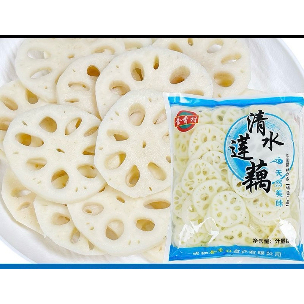 รากบัวสด รากบัวสดฝาน รากบัวจีน รากบัวสดบรรจุถุง 500g新鲜莲藕