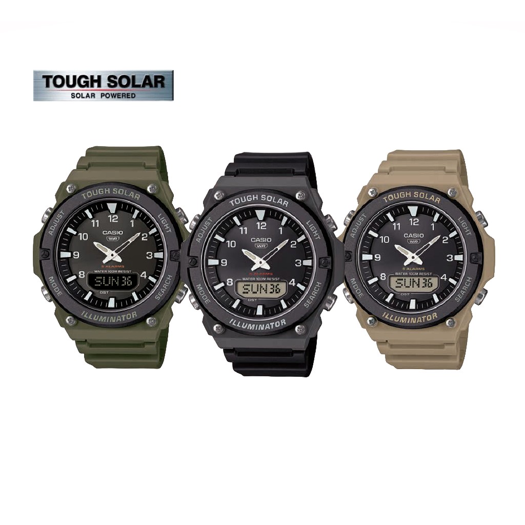 Casio นาฬิกาข้อมือผู้ชาย รุ่น AQ-S820W-1AVDF / AQ-S820W-3BVDF / AQ-S820W-5AVDF Solar Men's Watch ( พลังงานแสงอาทิตย์ )