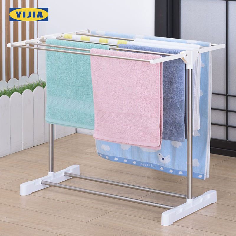 YIJIA 5ช่อง ราวตากผ้าเช็ดตัว ราวแขวน กันนำ้ สำหรับคอนโด รางตากแข็งแรง ราวตากผ้ามินิมอล ราวเด็กหอ