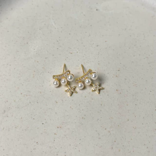 Socrush.bkk | TWINKLE PEARL earrings | Twinkle pearl | SE-024 | ต่างหู ดาว มุก