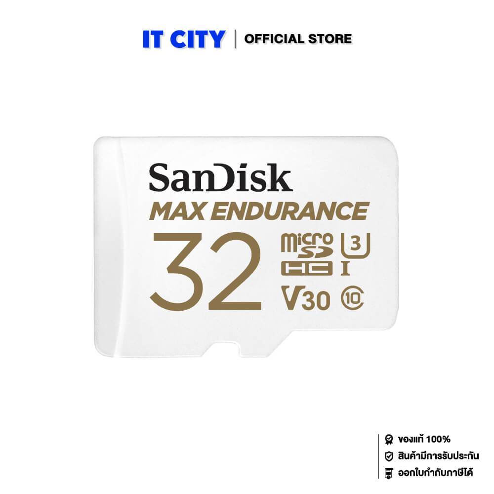 SANDISK MAX ENDURANCE MicroSDHC 32GB,100/40MB/s,C10,U3,V30 ME6-000893 เมมโมรี่การ์ด