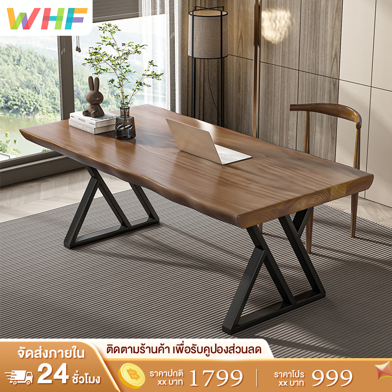 WHF  โต๊ะประชุม โครงเหล็ก กันน้ำ ป้องกันโรคราน้ำค้าง สามารถใช้สำหรับการประชุม สไตล์เรียบง่าย