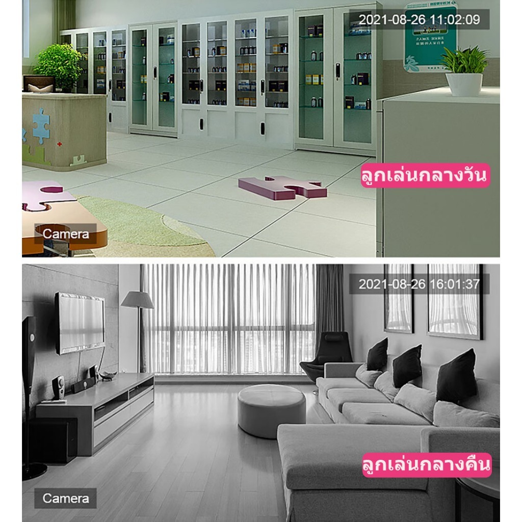 Cam720 WiFi กล้องวงจรปิด CCTV/8MP กล้องไร้สาย กันน้ำ/HD อินฟราเรดมองเห็นกลางคืน/360°PTZ ติดตามการเคลื่อนไหว - รูปที่ 4