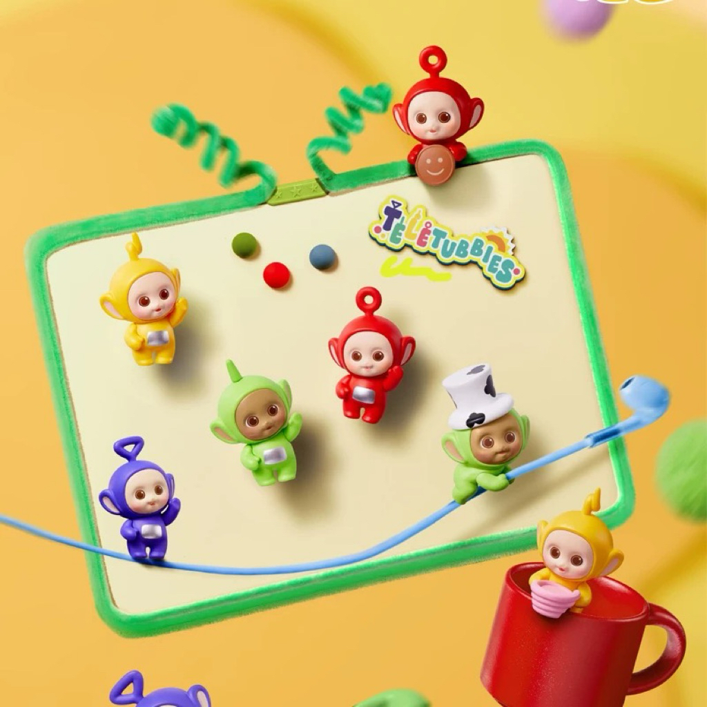 💥สินค้าพร้อมส่ง💥 สุ่ม แม่เหล็ก,เกาะแก้ว,สวมสายชาร์จ Miniso Teletubbies EH-OH! Mini