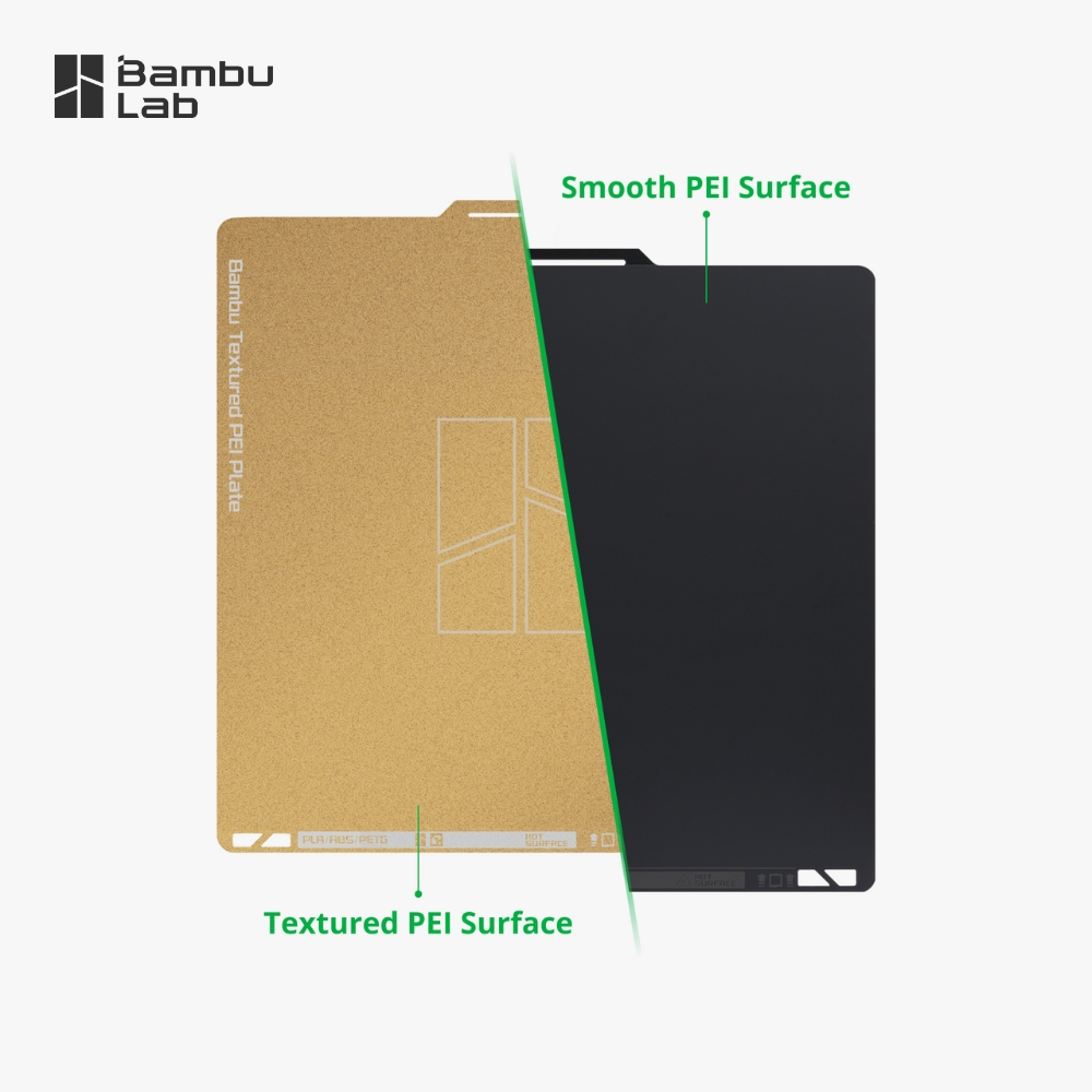 ( ส่งด่วน ) Bambu Lab แผ่นเพลท Dual-Texture PEI Plate สำหรับรุ่น X1 Series / P1 Series / A1