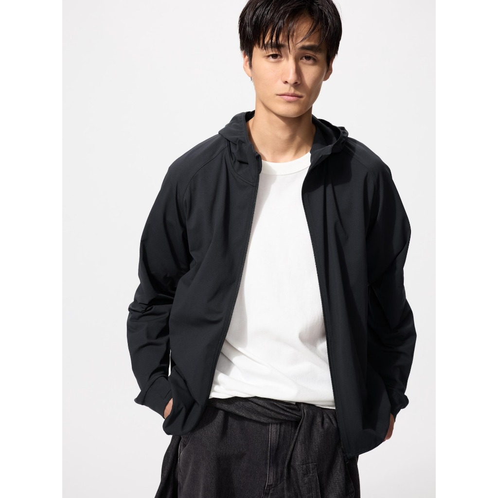 UNIQLO MEN เสื้อฮู้ด DRY-EX กันยูวี UV Protection มีซิป