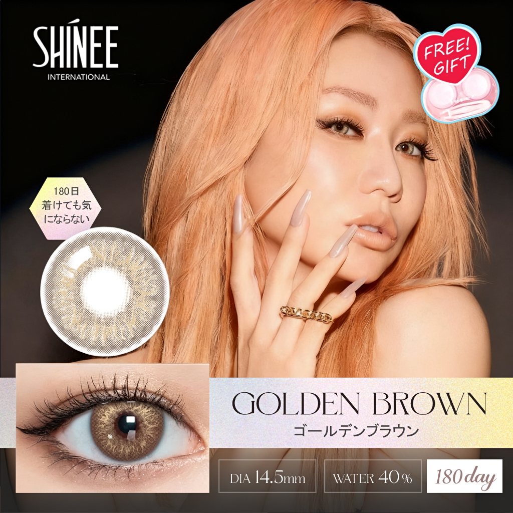 【Halloween】shinee คอนแทคเลนส์ Golden Brown / Rich Green / Hybrid Texture ตาใหญ่ ลายฮิต ขายดีมาก DIA1
