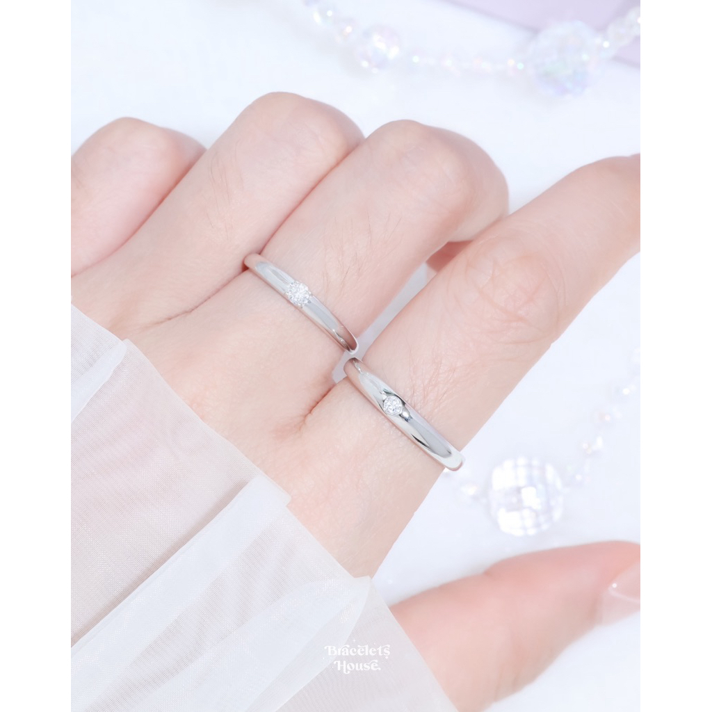 แหวนคู่เงินแท้ Tori 💘[BB6-2]