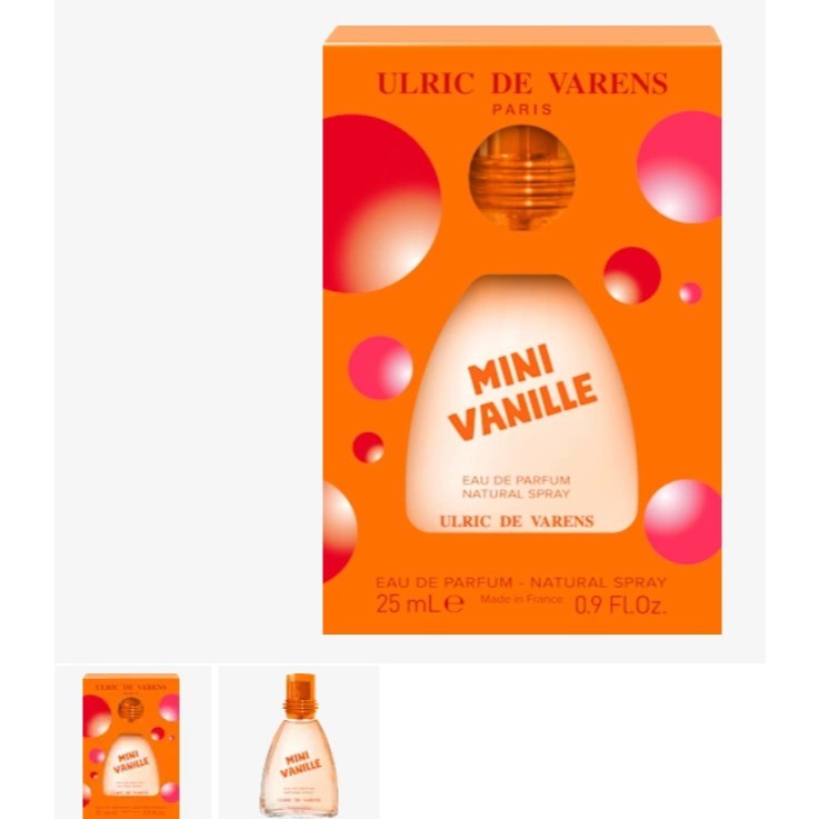 น้ำหอมผู้หญิง ULRIC DE VARENS Mini Vanille Eau de Parfum, 25 ml น้ำหอมฝรั่งเศส นำเข้าจากเยอรมัน