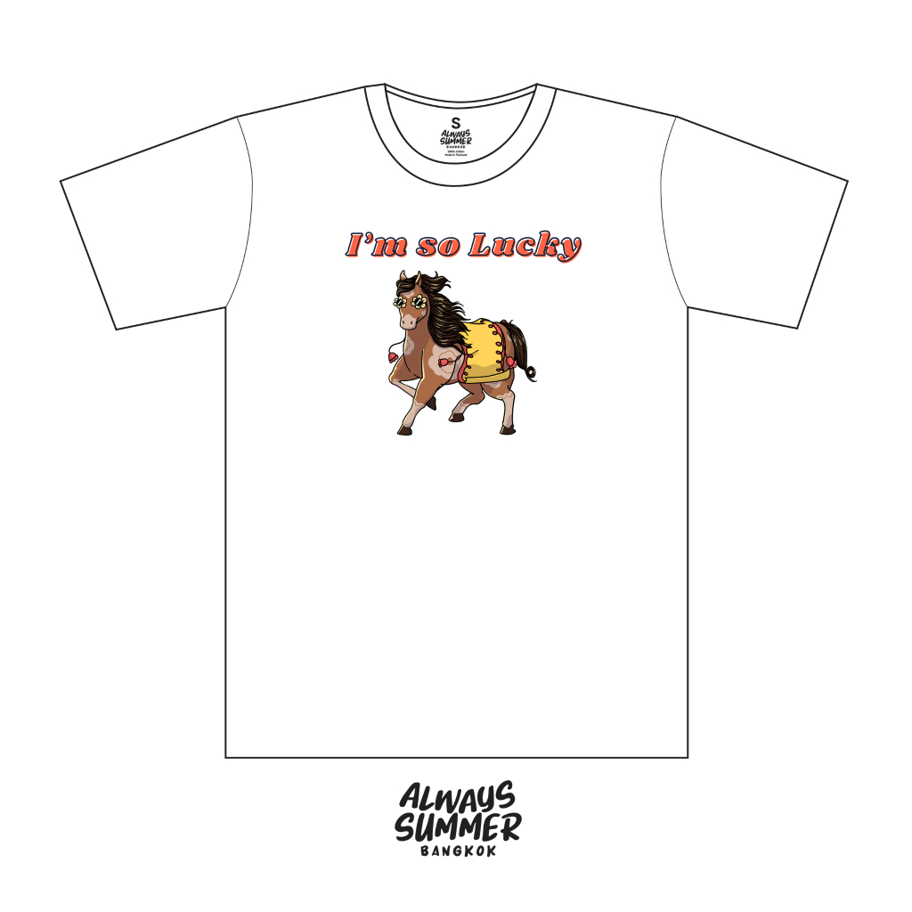 Always Summer BKK Anywhere T-Shirt Lucky Horse เสื้อยืดม้าโขคดี