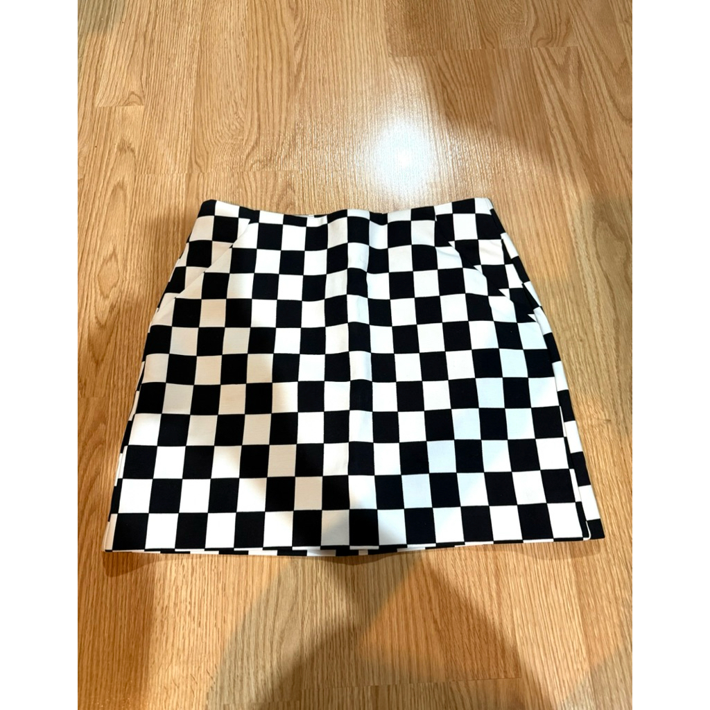 Zara checkered pattern กระโปรงลายตาราง