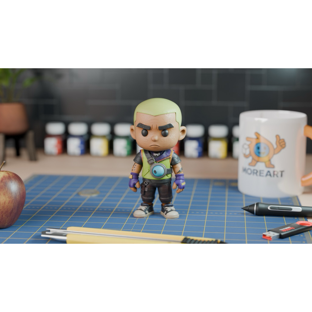 โมเดล Gekko Valorant -[โมเดลไม่ทำสี]