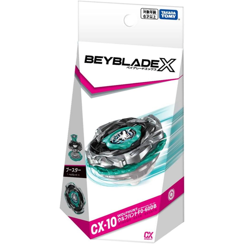 TAKARA TOMY BEYBLADE X CX-10 Booster Wolf Hunt F0-60DB Beycode Japan