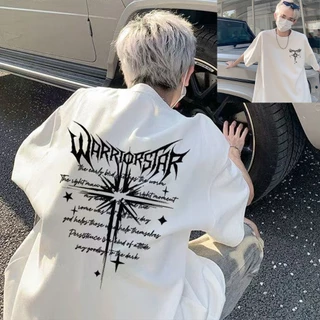 (จัดส่งตลอด 24 ชั่วโมง)AwenMoor เสื้อยืดผู้ชายเท่ๆ เสื้อแขนสั้น เสื้อ oversize ผู้ชาย ผ้าคอตตอน100% men t shirt