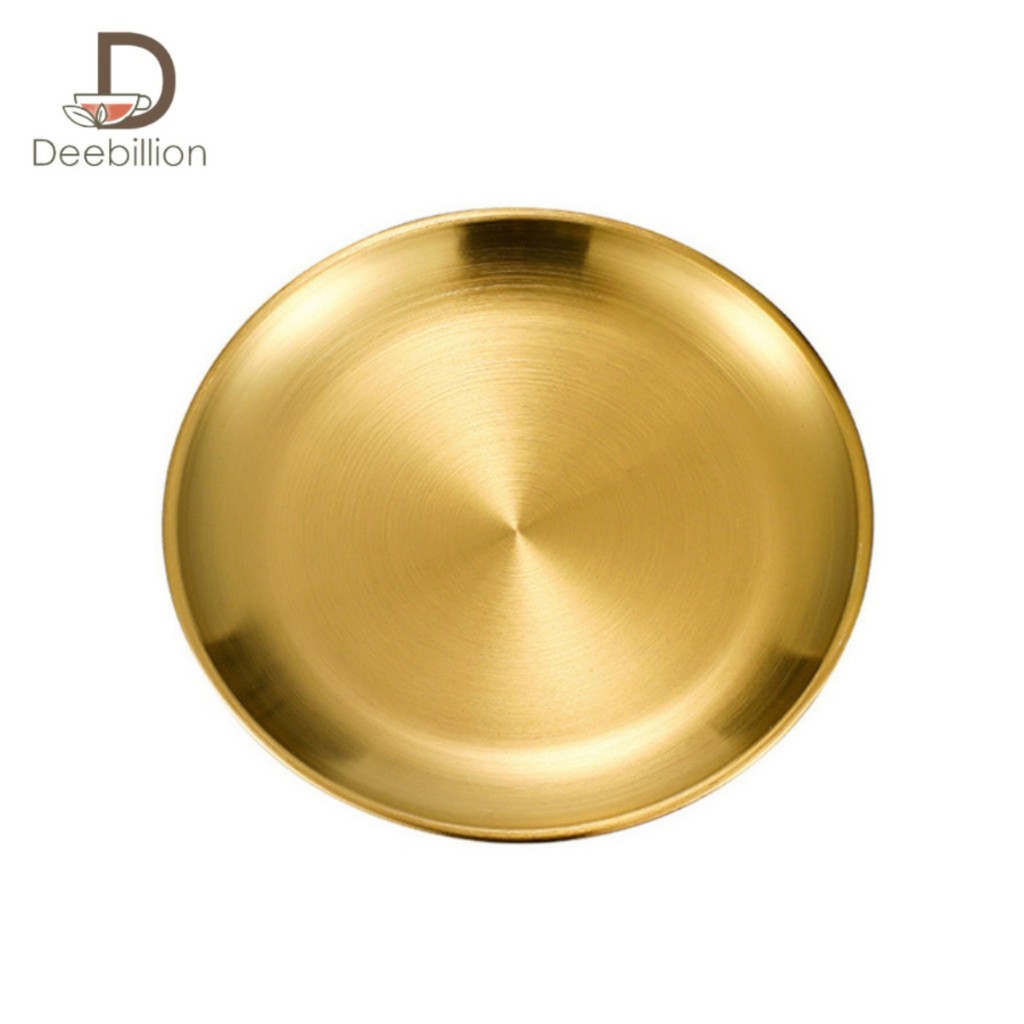 จานเกาหลี จานทองเหลือง จานใส่อาหาร ขนมหวาน แข็งแรง ทนความร้อนได้ดี ใช้งานได้อย่างปลอดภัย ทำความสะอาดง่าย Deebillion