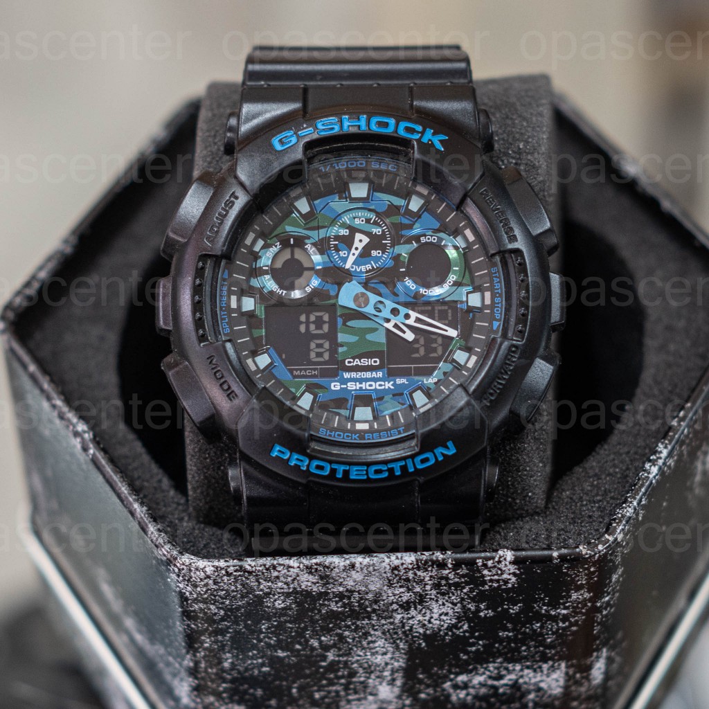*มือสอง*นาฬิกา Casio G-Shock Limited model Cool Blue CB series รุ่น GA-100CB-1A ของแท้ มีกล่อง
