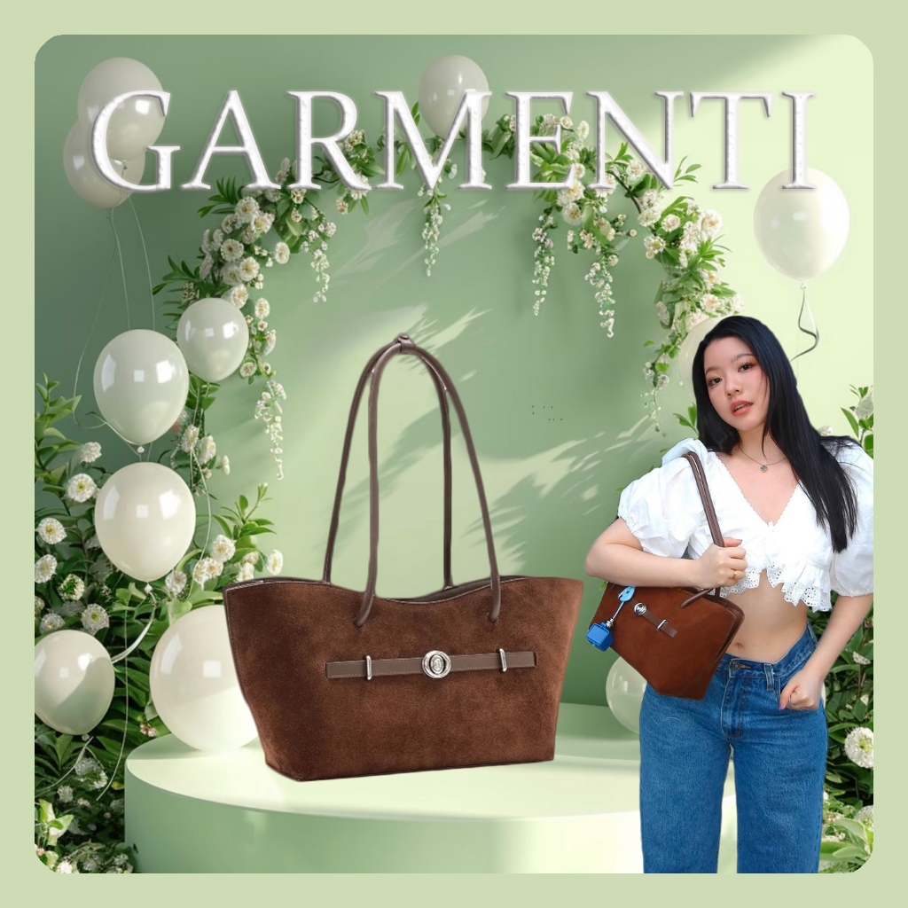 【ของแท้ 100%】GARMENTI - SUEDE BAXTER BAG