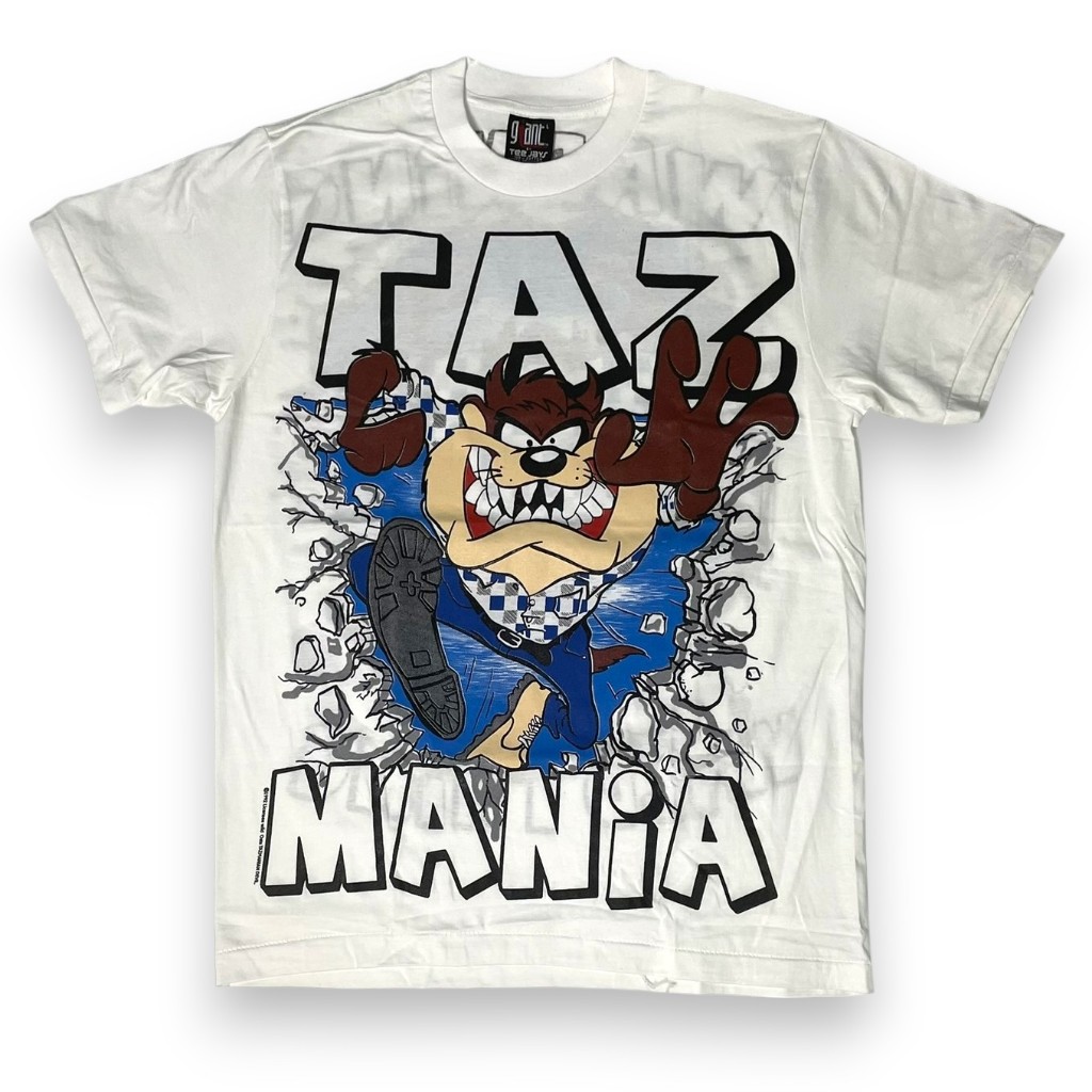 เสื้อยืด Tazmanian Devil สีขาว ลาย Wild Thing / Taz Mania สกรีนหน้า-หลัง
