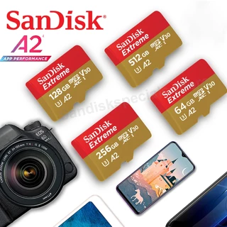 Sandisk Extreme micro SDcard 32GB/64GB/128GB/256GB/512GB/1TB การ์ดหน่วยความจำ A2 V30 อะแดปเตอร์