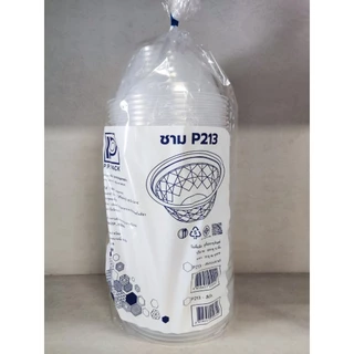 ชามพลาสติก ชาม45 P213 ถ้วยพลาสติก ใส่อาหารร้อน ก๋วยเตี๋ยว JT-C45 FA-45 PP45 จำนวน50ใบ