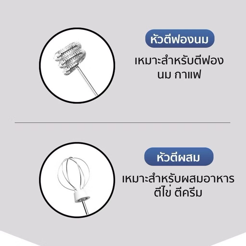[พร้อมส่ง] เครื่องตีฟองนมไฟฟ้า ตีไข่ ชงชา ชาร์จแบบusb ราคา ถูกที่สุด ดีลบีเคเค แกลเลอรีภาพที่ 5