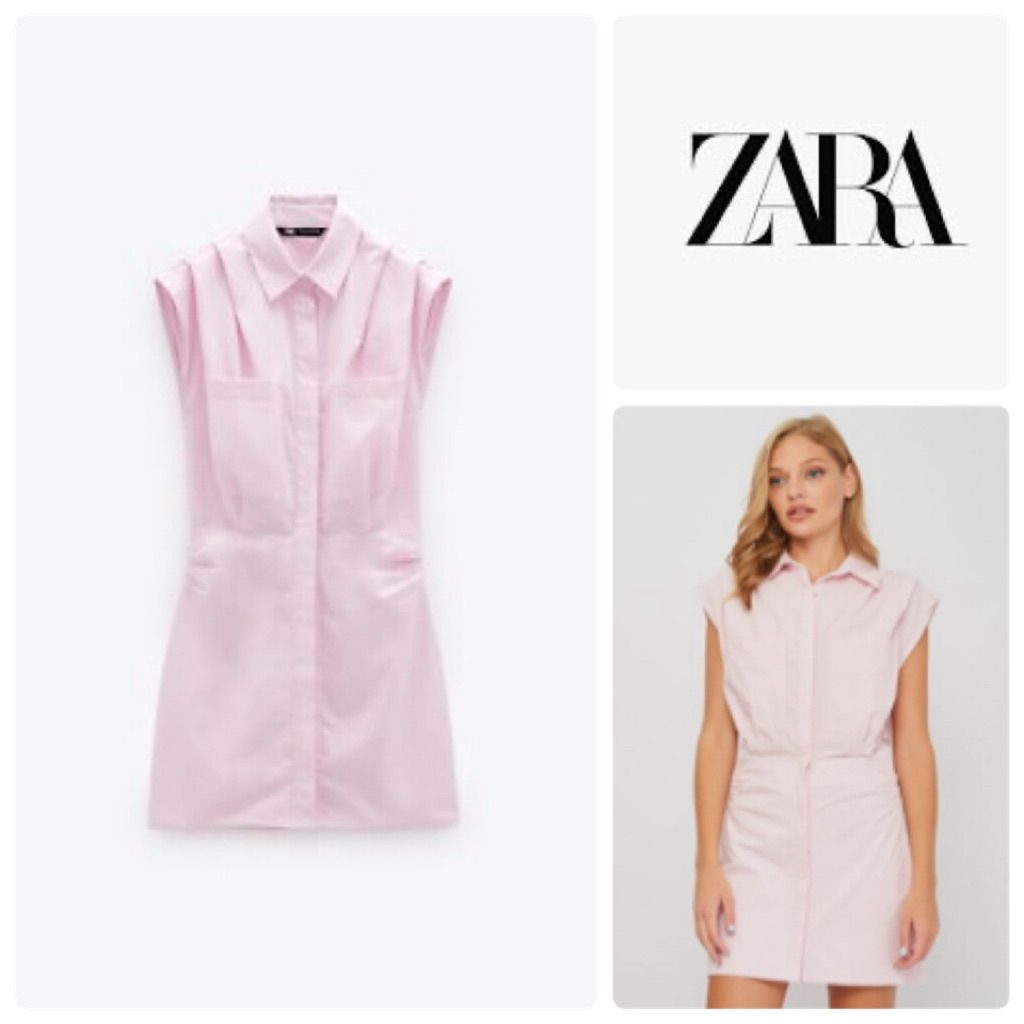 ZARA POPLIN DRESS  SIZE S