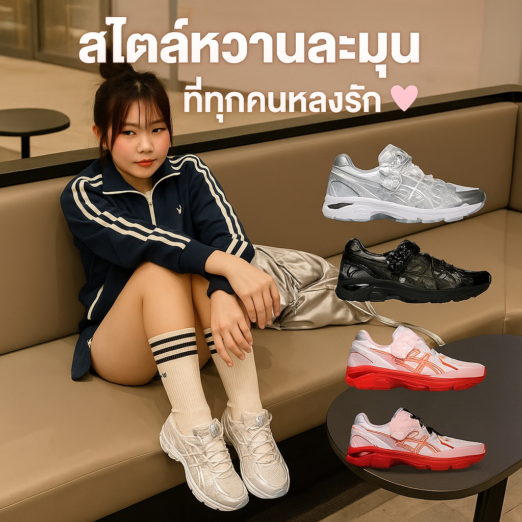 🇰🇷(W)Asics x Cecilie Bahnsen GT-2160 White  สีขาว 👟 สนีกเกอร์ลิมิเต็ดสุดหรู ใส่ง่ายเข้ากับทุกลุค pre