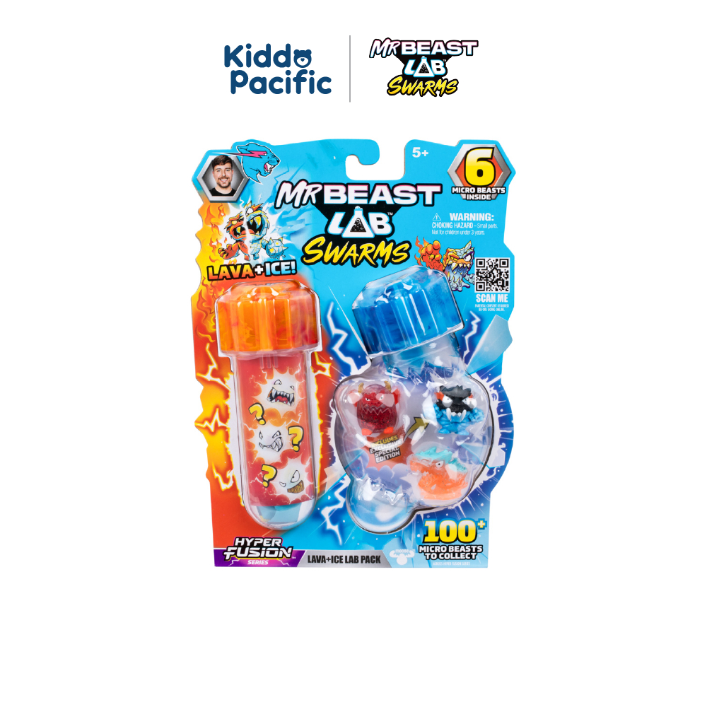 MRBEAST LAB SWARMS S3 LAVA AND ICE LAB 6 PC ของเล่นฟิกเกอร์