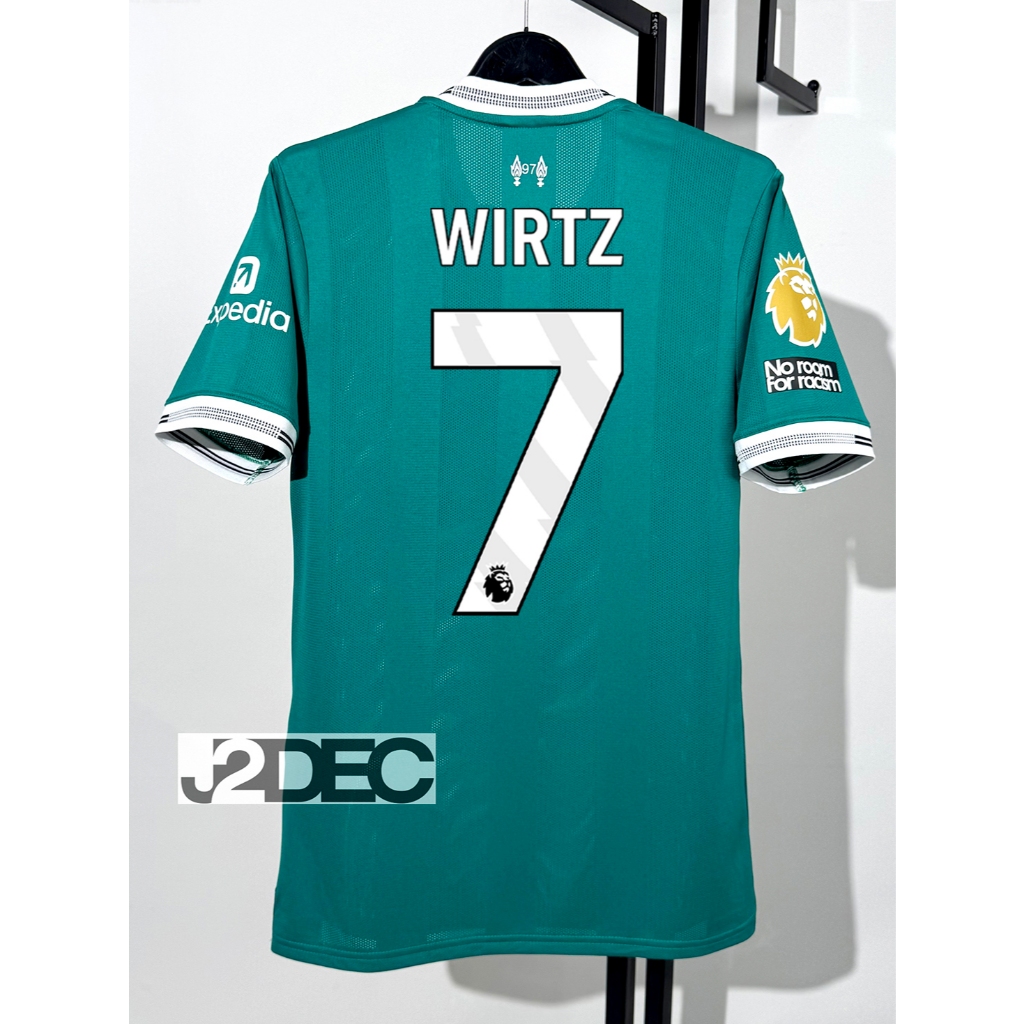 เสื้อฟุตบอลทีมลิวwลู Third [Player] เกรดนักเตะ ฤดูกาล 2025/26 ฟลูออฟชั่น EPL ปัก/เฟล็กชื่อนักเตะได้