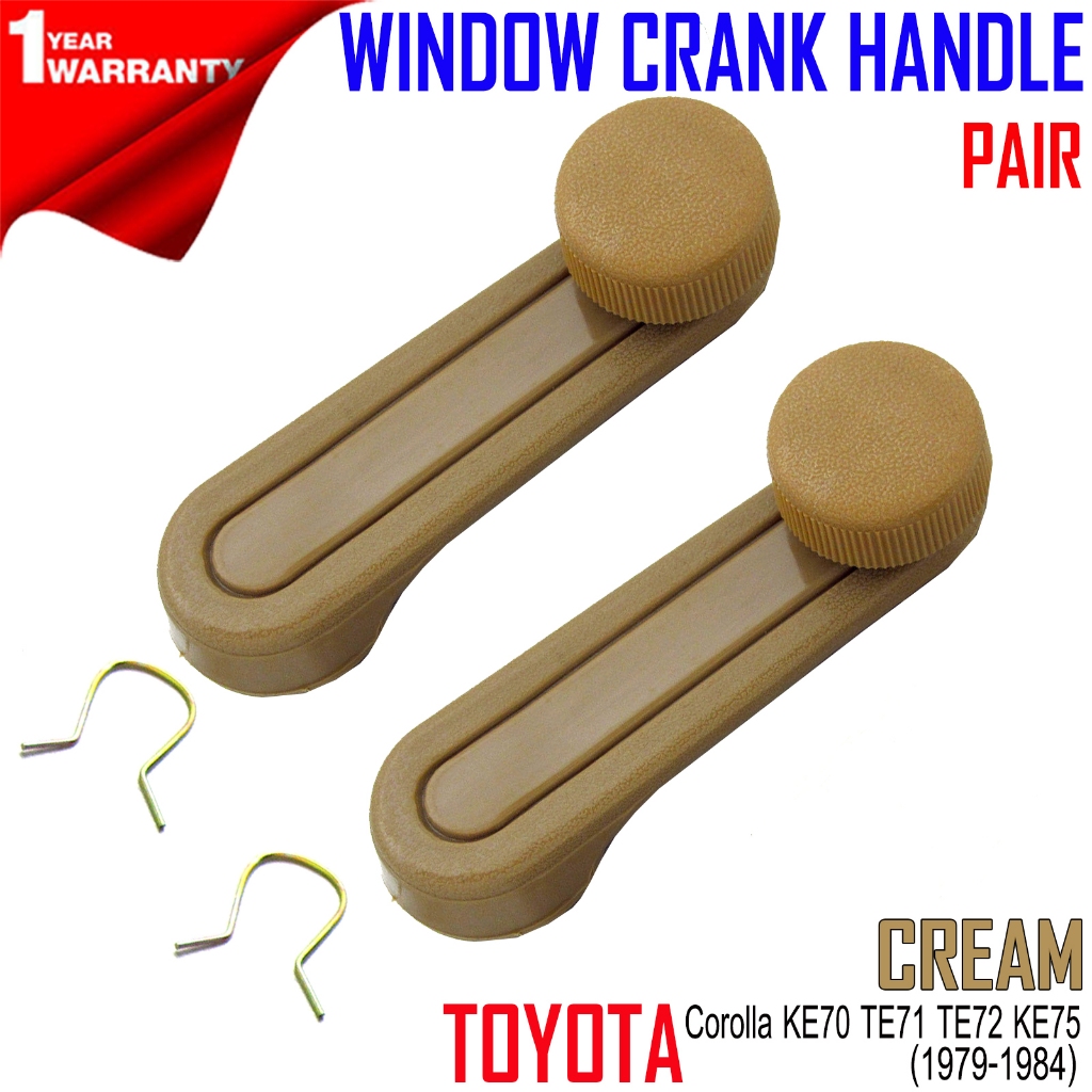 FOR Toyota Corolla Ke70 Te71 Te72 1979-84 Window Winders Handle Crank Cream